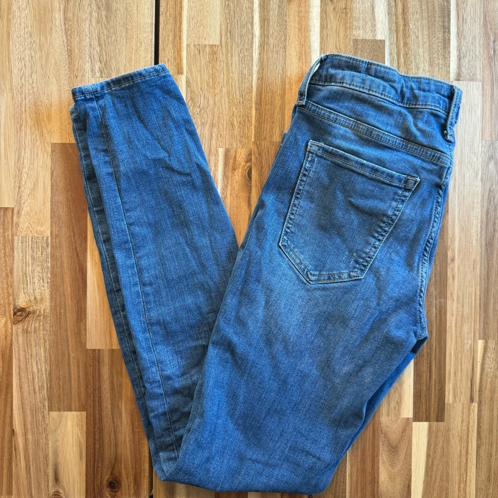 Gap Denim Legging Jeans Womens 28 Regular Medium Wash Skinny Stretch Mid‎ Rise